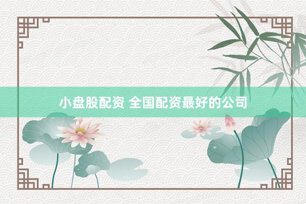 小盘股配资 全国配资最好的公司