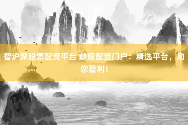 智沪深股票配资平台 炒股配资门户：精选平台，助您盈利！
