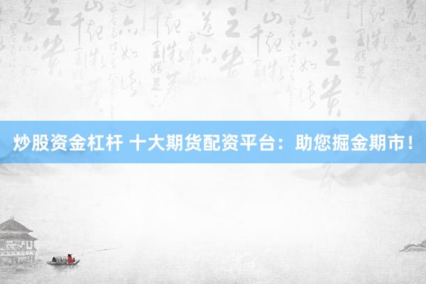 炒股资金杠杆 十大期货配资平台：助您掘金期市！
