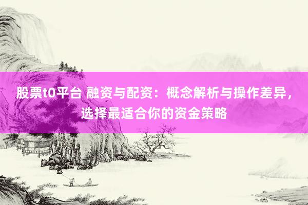 股票t0平台 融资与配资：概念解析与操作差异，选择最适合你的资金策略