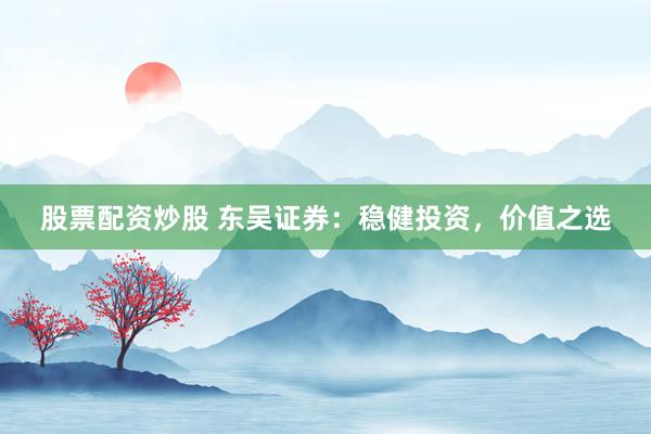 股票配资炒股 东吴证券：稳健投资，价值之选