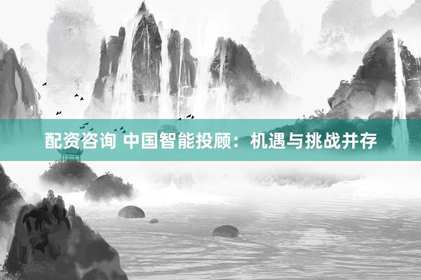 配资咨询 中国智能投顾：机遇与挑战并存