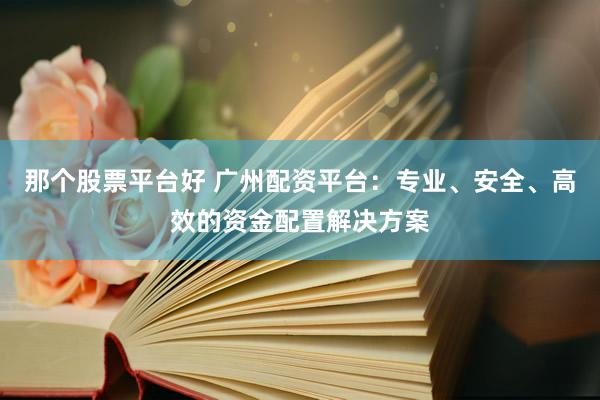 那个股票平台好 广州配资平台：专业、安全、高效的资金配置解决方案