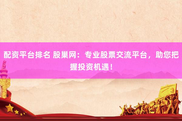 配资平台排名 股巢网：专业股票交流平台，助您把握投资机遇！