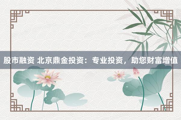 股市融资 北京鼎金投资：专业投资，助您财富增值