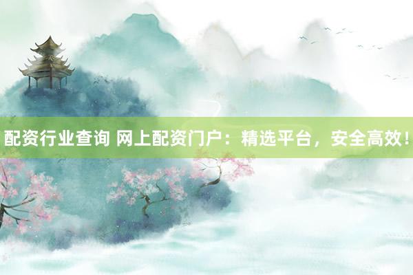 配资行业查询 网上配资门户：精选平台，安全高效！