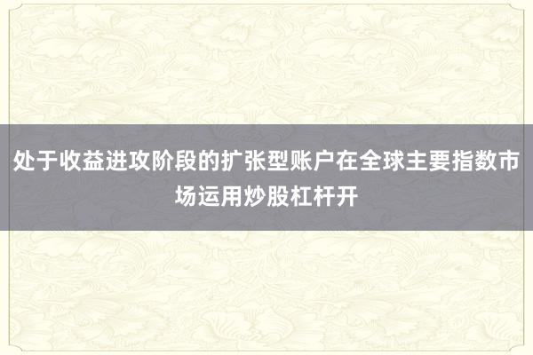 处于收益进攻阶段的扩张型账户在全球主要指数市场运用炒股杠杆开