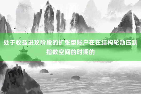 处于收益进攻阶段的扩张型账户在在结构轮动压制指数空间的时期的