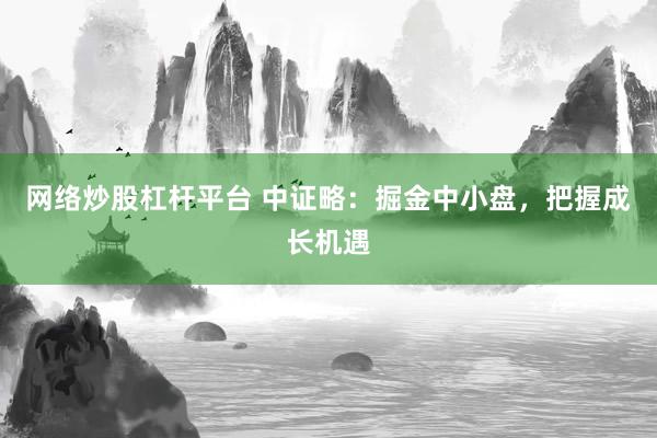 网络炒股杠杆平台 中证略：掘金中小盘，把握成长机遇