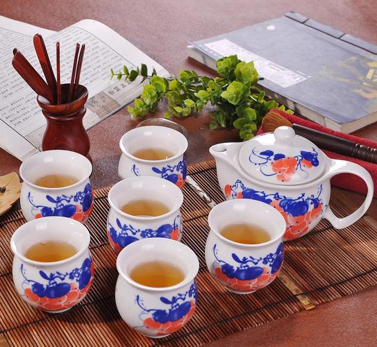 整套正品陶瓷茶具产品,图片仅供参考,景德镇7头提梁壶茶壶套装 整套